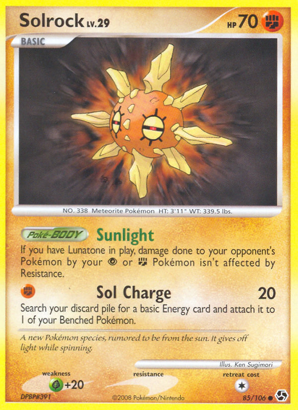 Solrock (85/106) [Diamond & Pearl: Great Encounters] | Dragon's Lair Comics and Fantasy Houston TX
