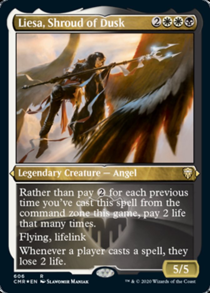 Liesa, Shroud of Dusk (Etched) [Commander Legends] | Dragon's Lair Comics and Fantasy Houston TX