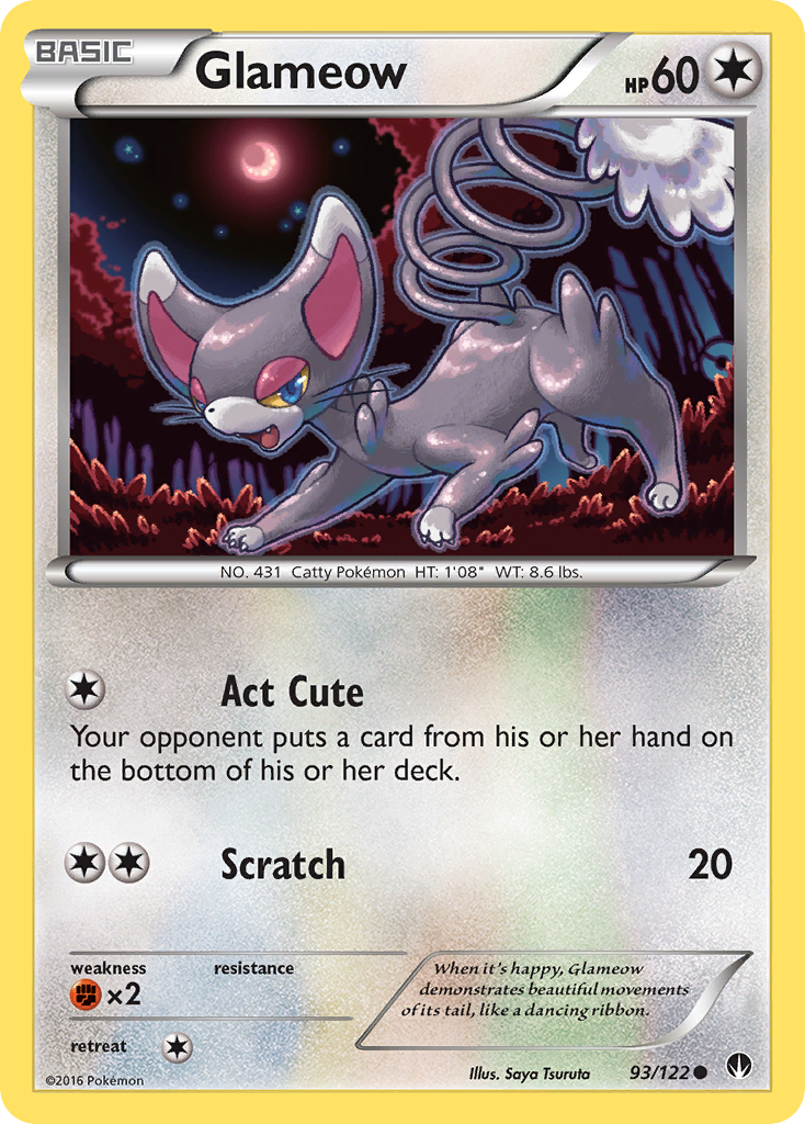 Glameow (93/122) [XY: BREAKpoint] | Dragon's Lair Comics and Fantasy Houston TX