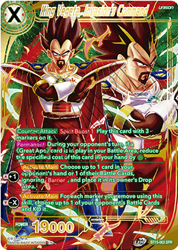 King Vegeta, Invasion's Command (SPR) (BT15-063) [Saiyan Showdown] | Dragon's Lair Comics and Fantasy Houston TX
