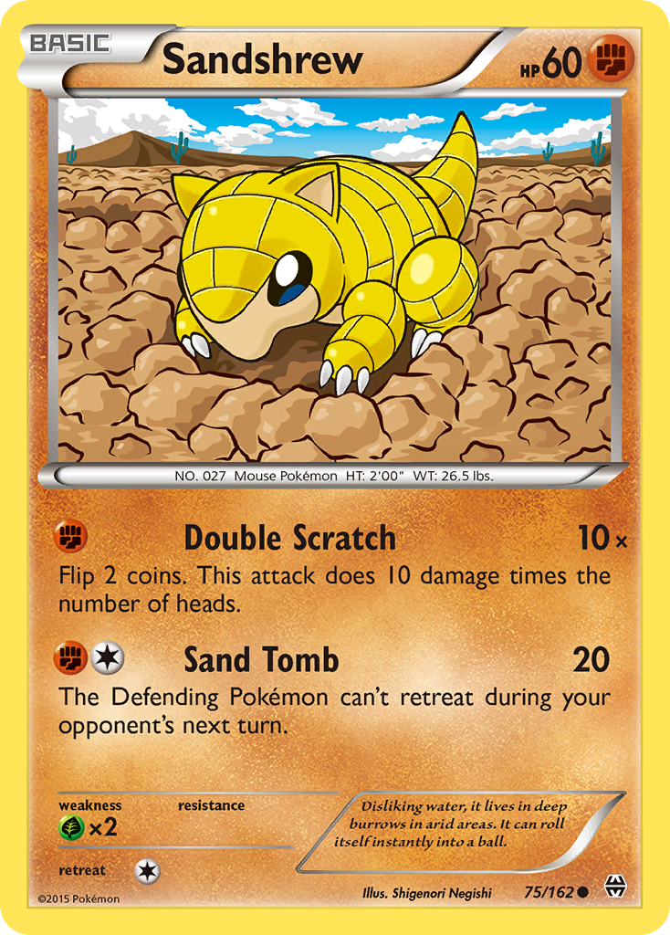 Sandshrew (75/162) [XY: BREAKthrough] | Dragon's Lair Comics and Fantasy Houston TX