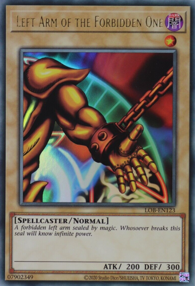 Left Arm of the Forbidden One (25th Anniversary) [LOB-EN123] Ultra Rare | Dragon's Lair Comics and Fantasy Houston TX