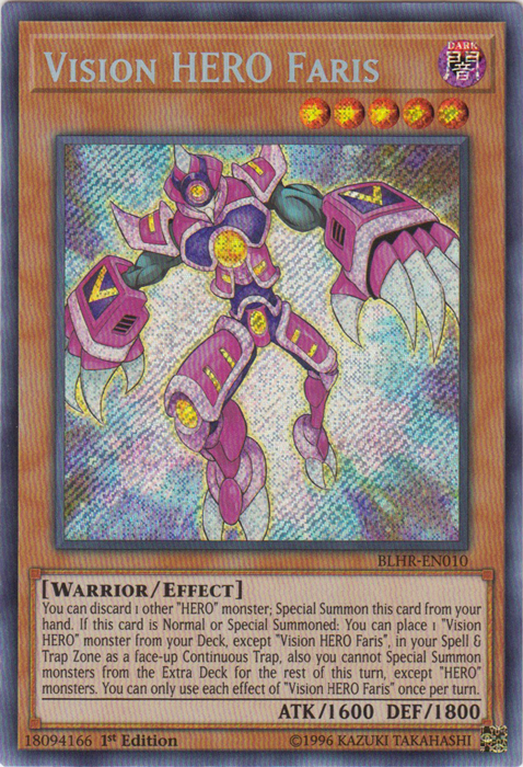 Vision Hero Faris [BLHR-EN010] Secret Rare | Dragon's Lair Comics and Fantasy Houston TX