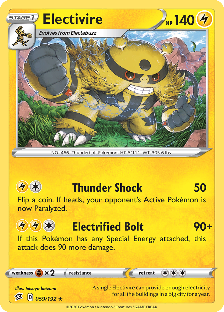 Electivire (059/192) [Sword & Shield: Rebel Clash] | Dragon's Lair Comics and Fantasy Houston TX