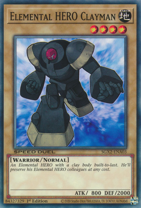 Elemental HERO Clayman [SGX2-ENA03] Common | Dragon's Lair Comics and Fantasy Houston TX