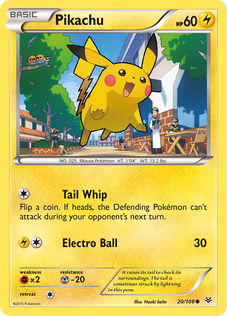 Pikachu (20/108) [XY: Roaring Skies] | Dragon's Lair Comics and Fantasy Houston TX
