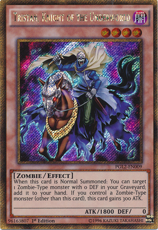 Tristan, Knight of the Underworld [PGL2-EN009] Gold Secret Rare | Dragon's Lair Comics and Fantasy Houston TX
