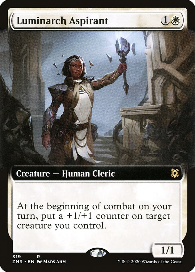 Luminarch Aspirant (Extended Art) [Zendikar Rising] | Dragon's Lair Comics and Fantasy Houston TX