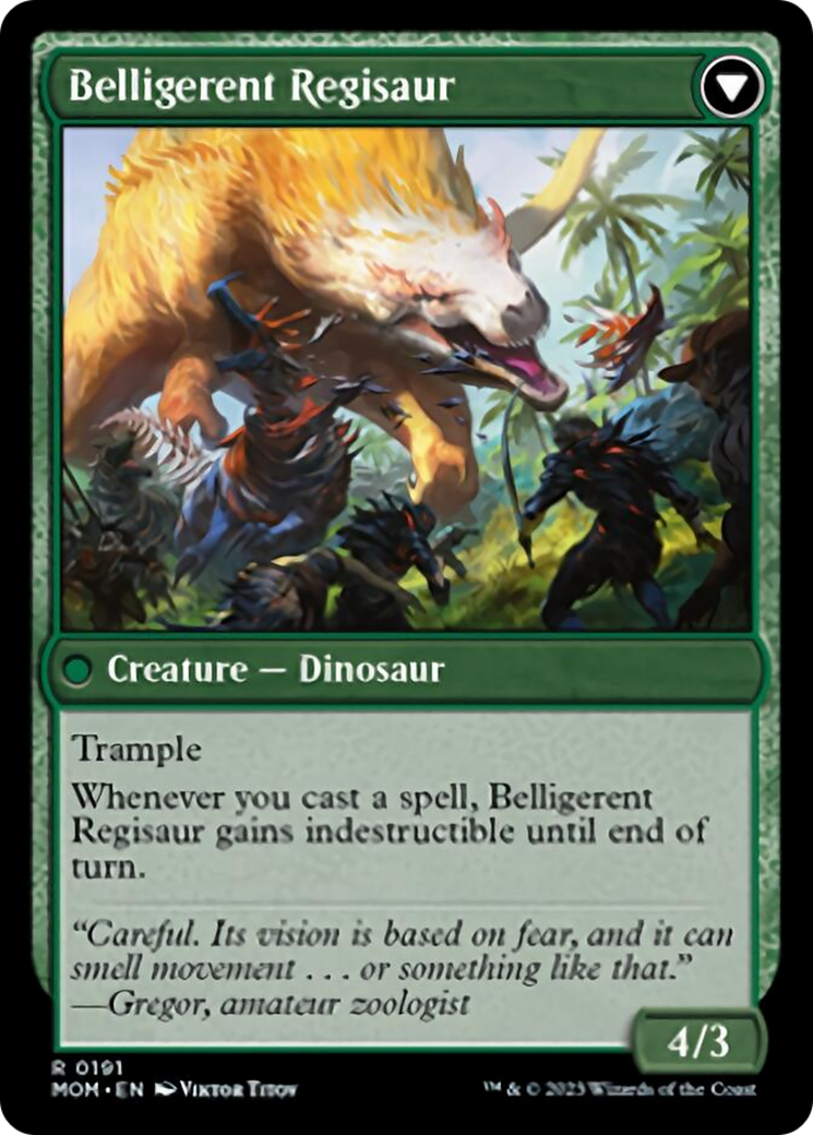 Invasion of Ixalan // Belligerent Regisaur [March of the Machine] | Dragon's Lair Comics and Fantasy Houston TX