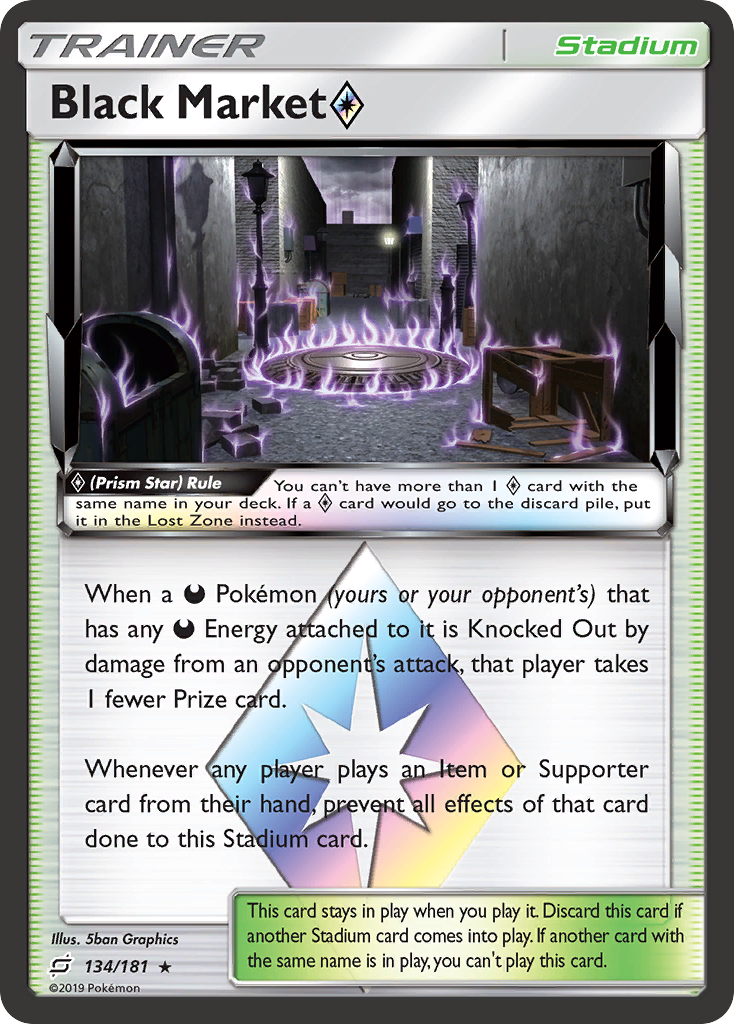 Black Market (134/181) (Prism Star) [Sun & Moon: Team Up] | Dragon's Lair Comics and Fantasy Houston TX