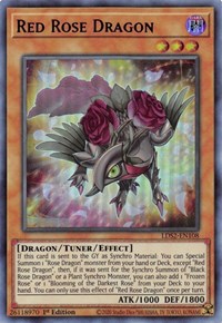 Red Rose Dragon (Purple) [LDS2-EN108] Ultra Rare | Dragon's Lair Comics and Fantasy Houston TX