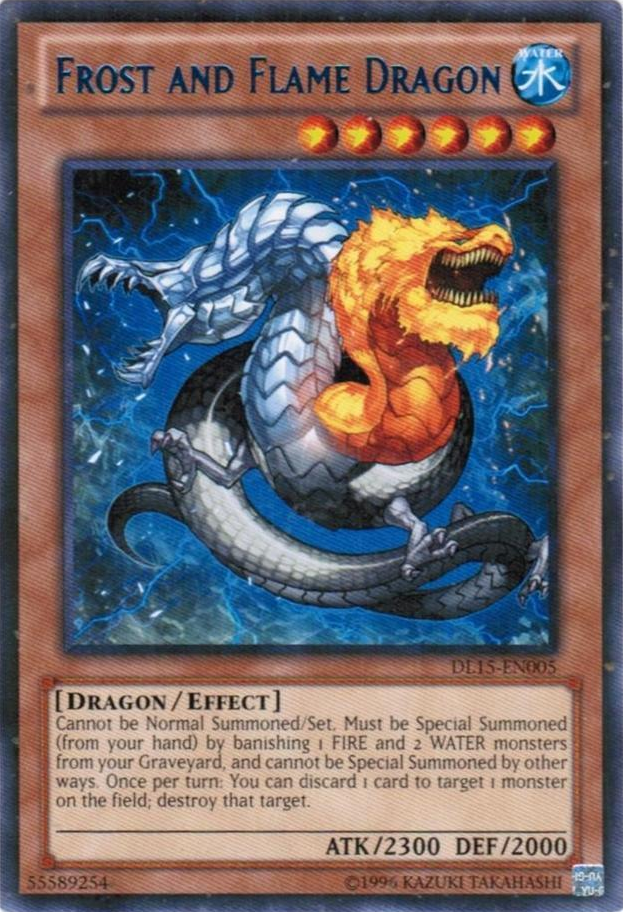 Frost and Flame Dragon (Blue) [DL15-EN005] Rare | Dragon's Lair Comics and Fantasy Houston TX