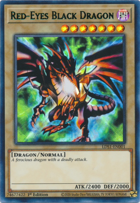 Red-Eyes Black Dragon (Green) [LDS1-EN001] Ultra Rare | Dragon's Lair Comics and Fantasy Houston TX