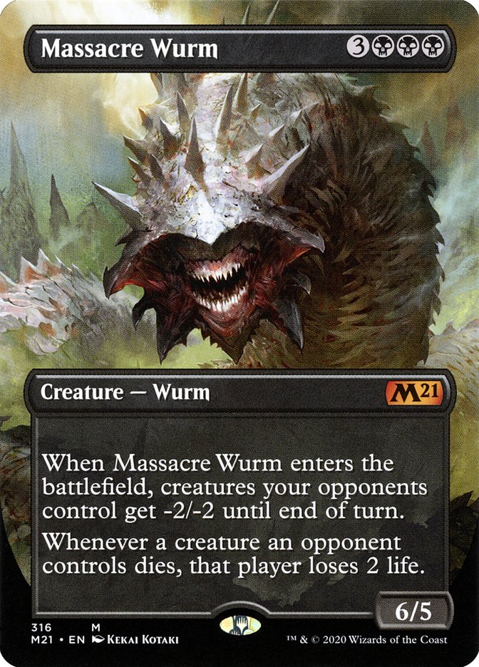 Massacre Wurm (Borderless Alternate Art) [Core Set 2021] | Dragon's Lair Comics and Fantasy Houston TX