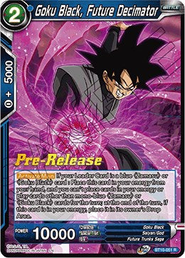 Goku Black, Future Decimator (BT10-051) [Rise of the Unison Warrior Prerelease Promos] | Dragon's Lair Comics and Fantasy Houston TX