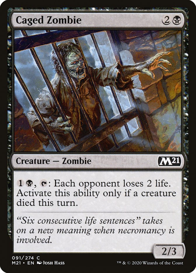 Caged Zombie [Core Set 2021] | Dragon's Lair Comics and Fantasy Houston TX