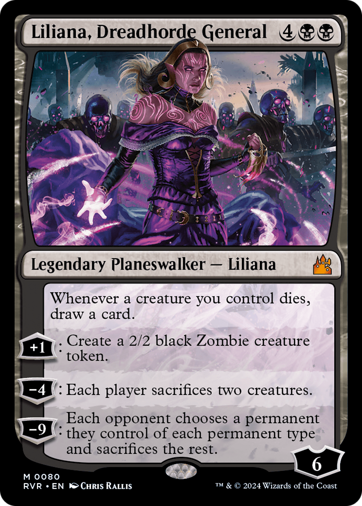 Liliana, Dreadhorde General [Ravnica Remastered] | Dragon's Lair Comics and Fantasy Houston TX