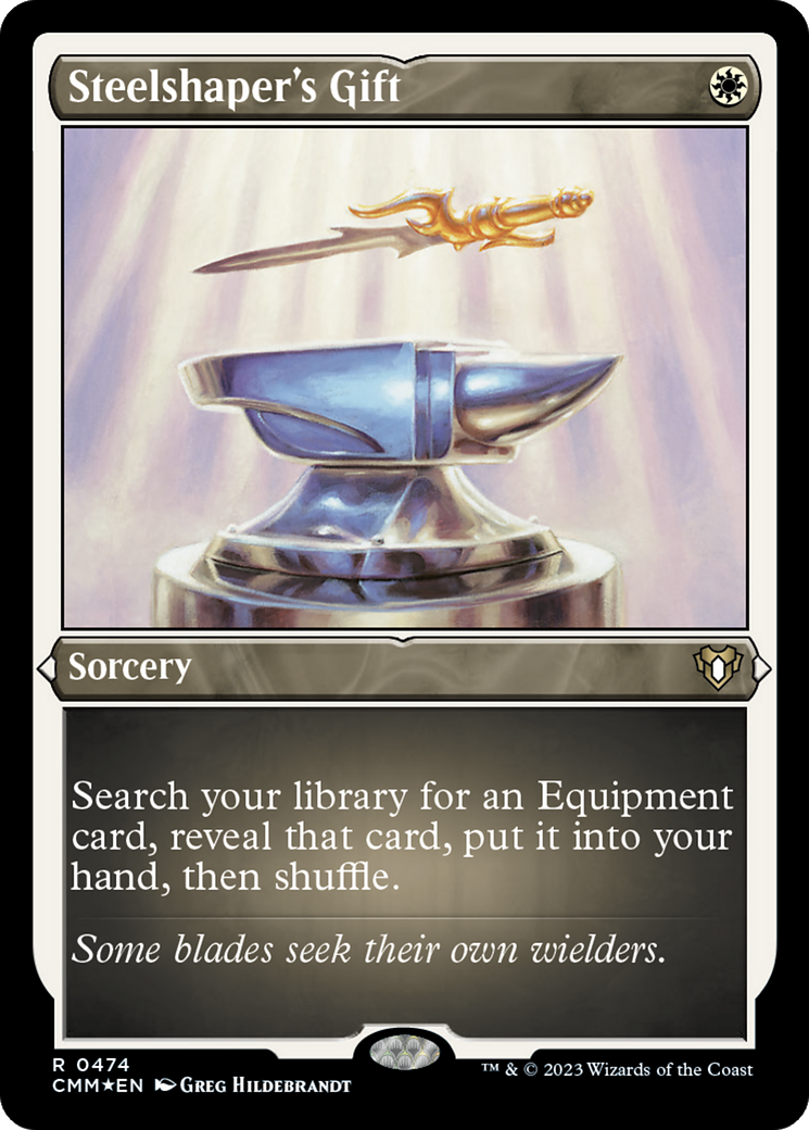 Steelshaper's Gift (Foil Etched) [Commander Masters] | Dragon's Lair Comics and Fantasy Houston TX