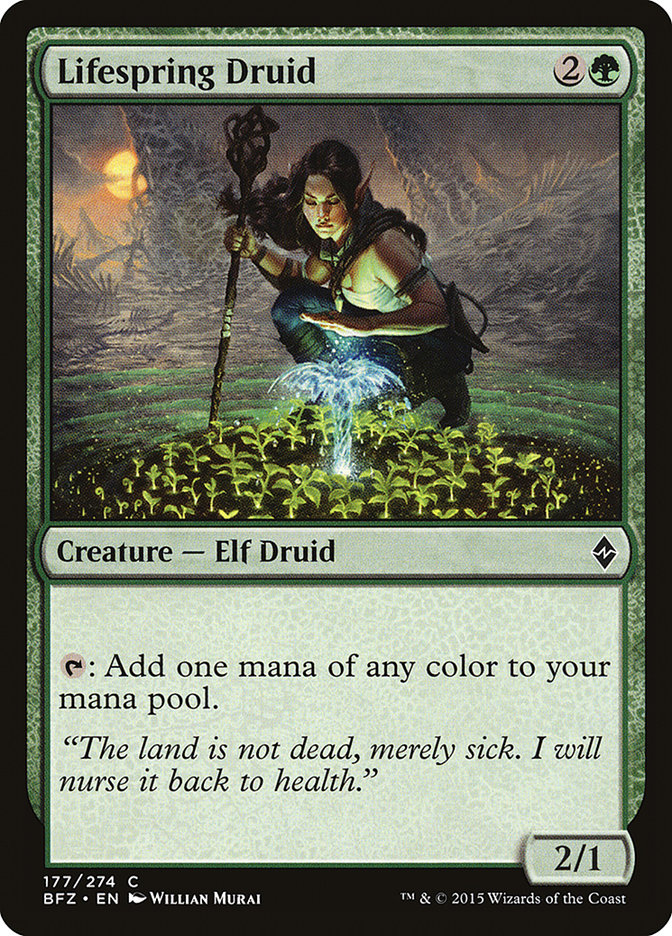 Lifespring Druid [Battle for Zendikar] | Dragon's Lair Comics and Fantasy Houston TX