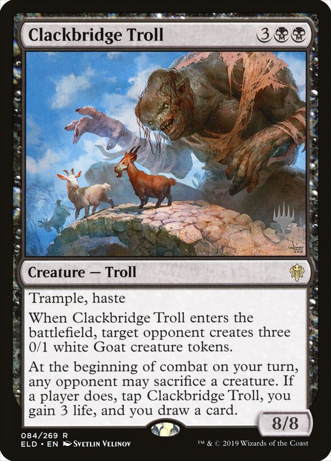 Clackbridge Troll (Promo Pack) [Throne of Eldraine Promos] | Dragon's Lair Comics and Fantasy Houston TX
