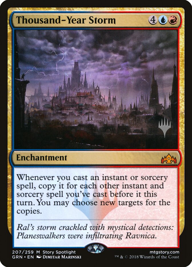 Thousand-Year Storm (Promo Pack) [Guilds of Ravnica Promos] | Dragon's Lair Comics and Fantasy Houston TX