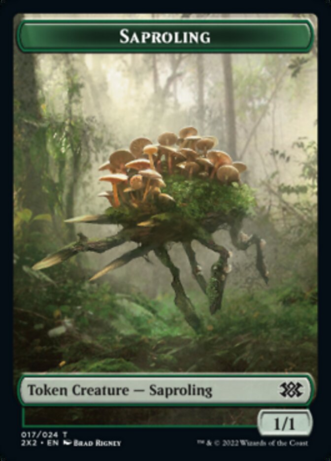 Saproling // Vampire Double-Sided Token [Double Masters 2022 Tokens] | Dragon's Lair Comics and Fantasy Houston TX