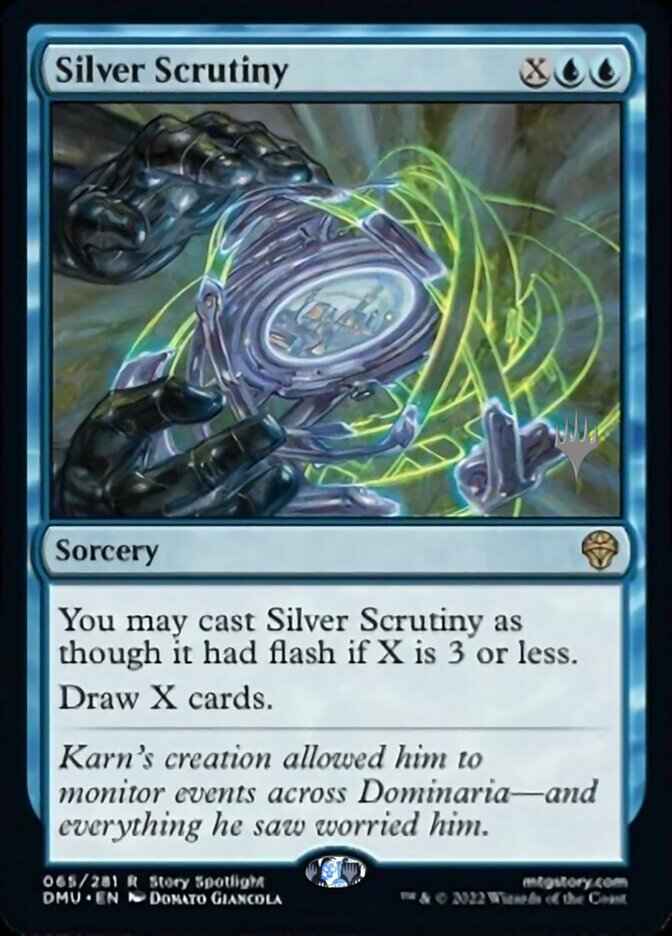 Silver Scrutiny (Promo Pack) [Dominaria United Promos] | Dragon's Lair Comics and Fantasy Houston TX
