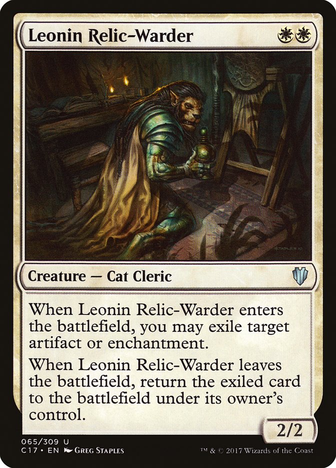 Leonin Relic-Warder [Commander 2017] | Dragon's Lair Comics and Fantasy Houston TX
