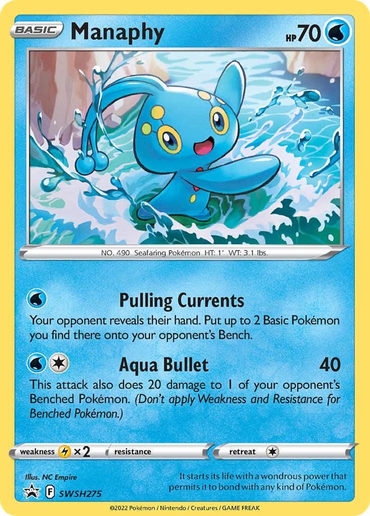 Manaphy (SWSH275) [Sword & Shield: Black Star Promos] | Dragon's Lair Comics and Fantasy Houston TX