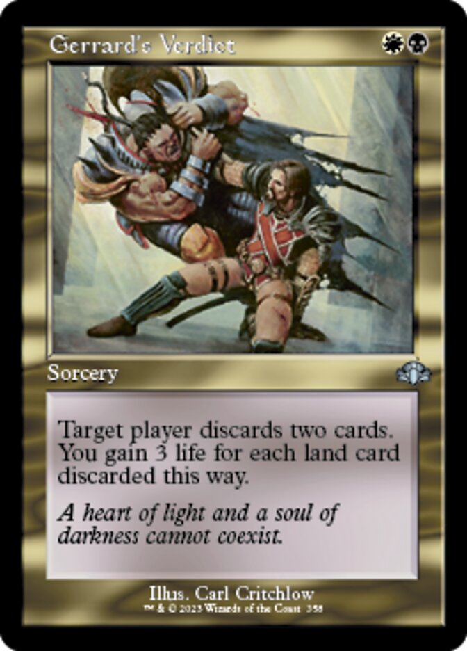 Gerrard's Verdict (Retro) [Dominaria Remastered] | Dragon's Lair Comics and Fantasy Houston TX