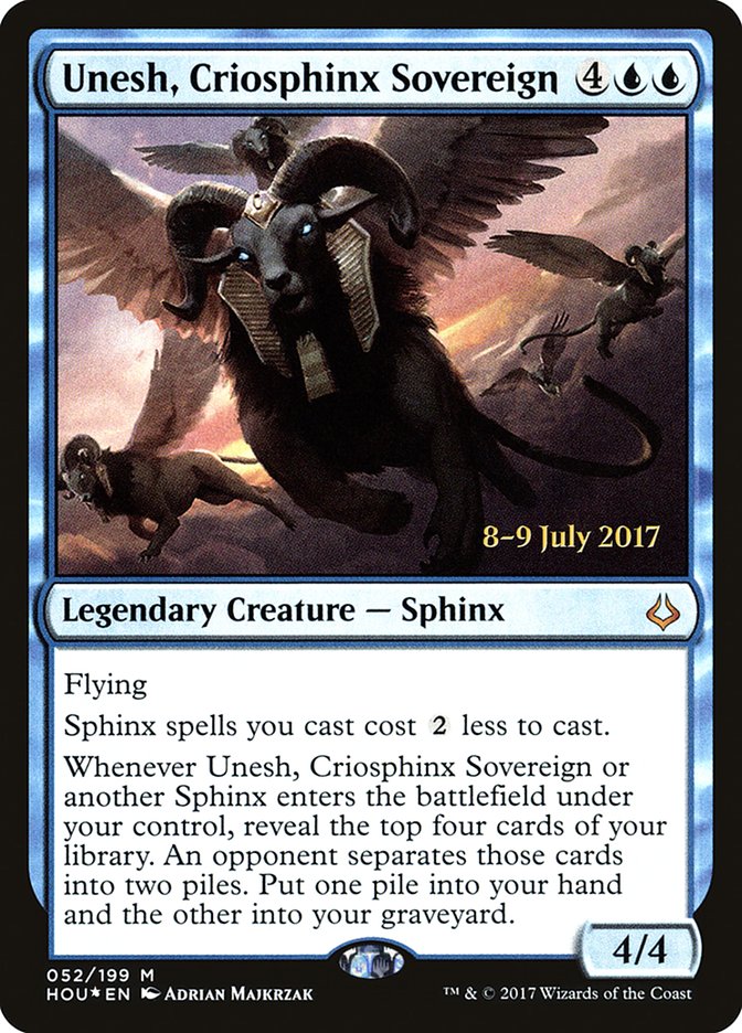 Unesh, Criosphinx Sovereign [Hour of Devastation Prerelease Promos] | Dragon's Lair Comics and Fantasy Houston TX