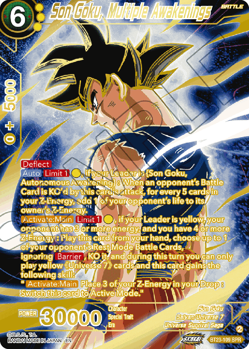 Son Goku, Multiple Awakenings (SPR) (BT23-109) [Perfect Combination] | Dragon's Lair Comics and Fantasy Houston TX