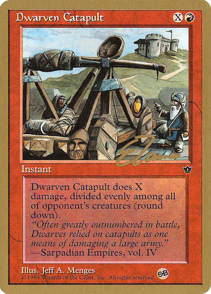 Dwarven Catapult (Eric Tam) (SB) [Pro Tour Collector Set] | Dragon's Lair Comics and Fantasy Houston TX