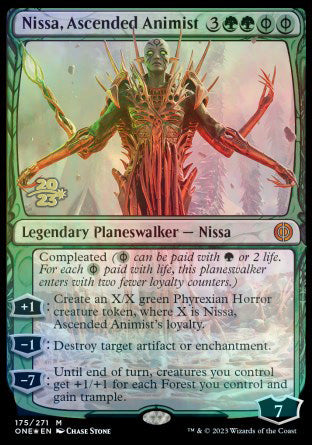 Nissa, Ascended Animist [Phyrexia: All Will Be One Prerelease Promos] | Dragon's Lair Comics and Fantasy Houston TX