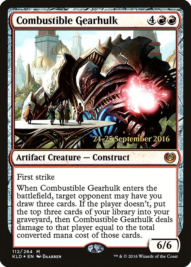 Combustible Gearhulk [Kaladesh Prerelease Promos] | Dragon's Lair Comics and Fantasy Houston TX