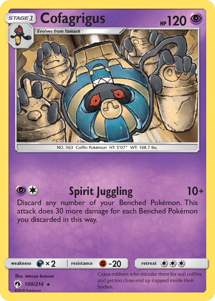 Cofagrigus (100/214) [Sun & Moon: Lost Thunder] | Dragon's Lair Comics and Fantasy Houston TX