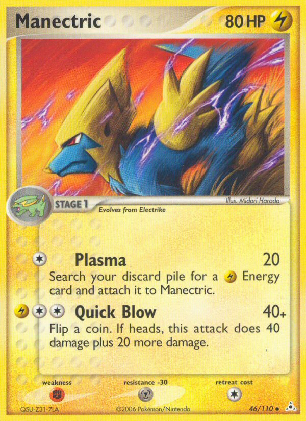 Manectric (46/110) [EX: Holon Phantoms] | Dragon's Lair Comics and Fantasy Houston TX