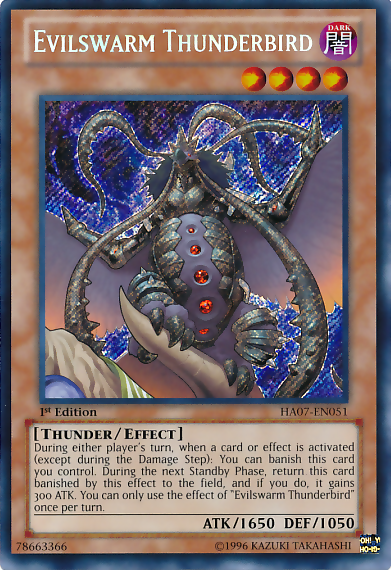 Evilswarm Thunderbird [HA07-EN051] Secret Rare | Dragon's Lair Comics and Fantasy Houston TX