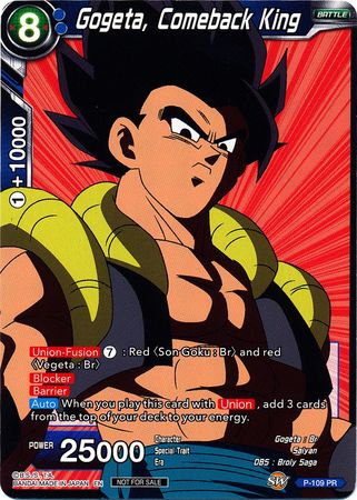 Gogeta, Comeback King (Broly Pack Vol. 3) (P-109) [Promotion Cards] | Dragon's Lair Comics and Fantasy Houston TX
