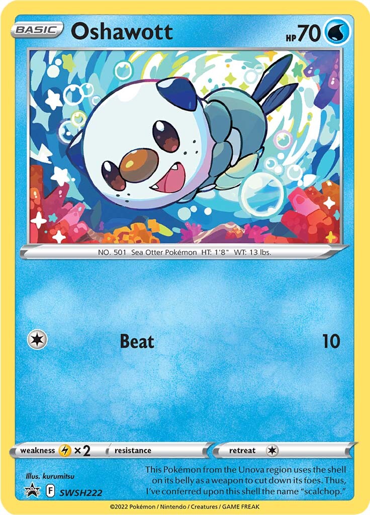 Oshawott (SWSH222) [Sword & Shield: Black Star Promos] | Dragon's Lair Comics and Fantasy Houston TX