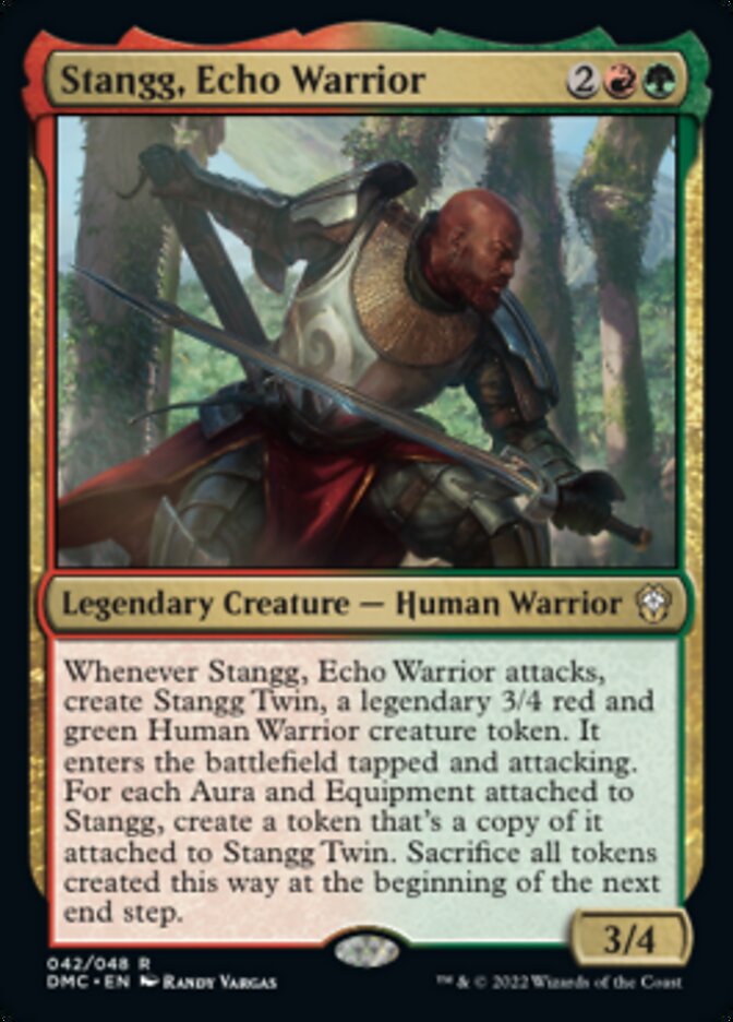 Stangg, Echo Warrior [Dominaria United Commander] | Dragon's Lair Comics and Fantasy Houston TX