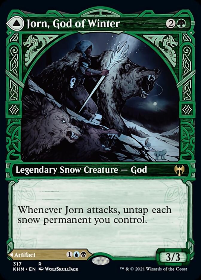 Jorn, God of Winter // Kaldring, the Rimestaff (Showcase) [Kaldheim] | Dragon's Lair Comics and Fantasy Houston TX