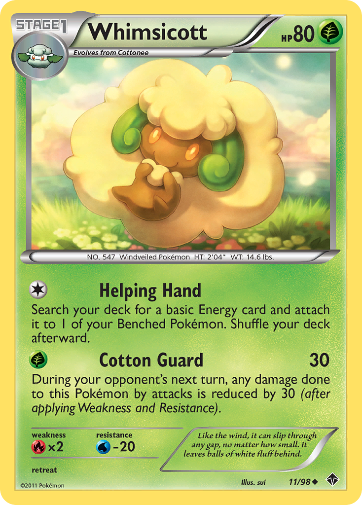 Whimsicott (11/98) [Black & White: Emerging Powers] | Dragon's Lair Comics and Fantasy Houston TX