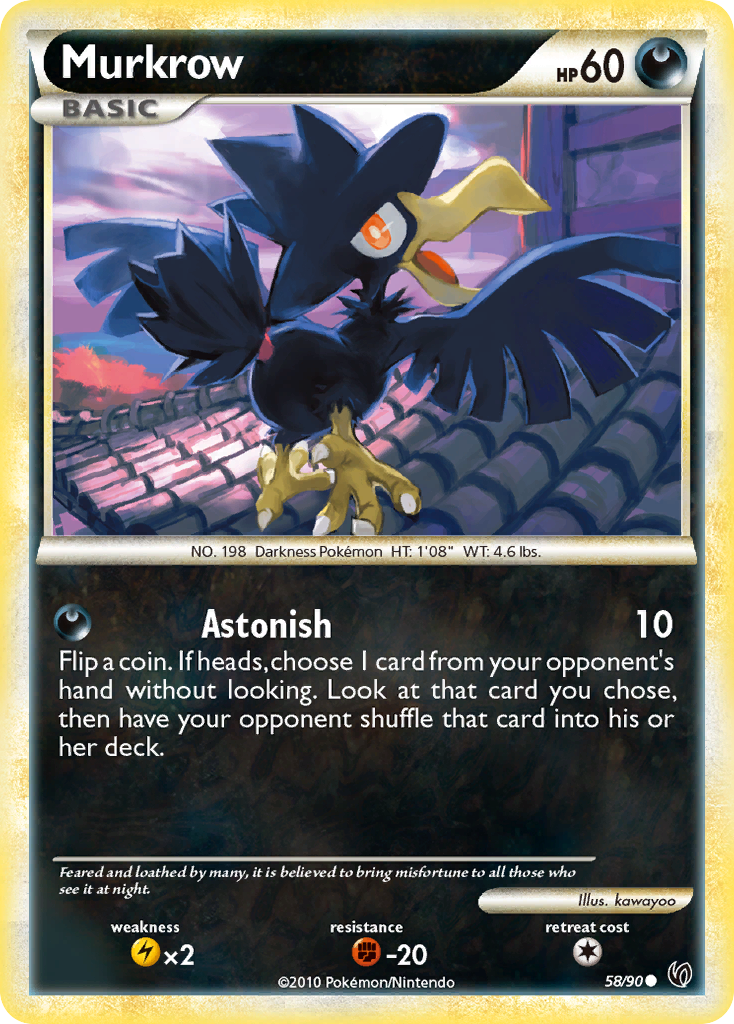 Murkrow (58/90) [HeartGold & SoulSilver: Undaunted] | Dragon's Lair Comics and Fantasy Houston TX