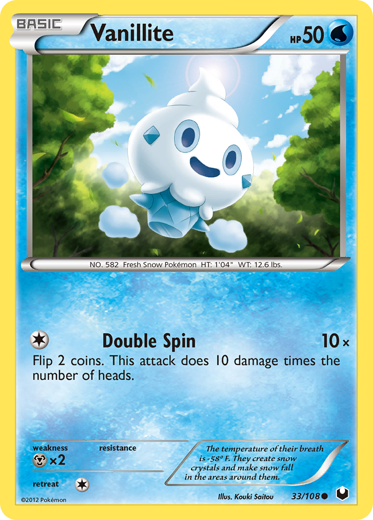Vanillite (33/108) [Black & White: Dark Explorers] | Dragon's Lair Comics and Fantasy Houston TX