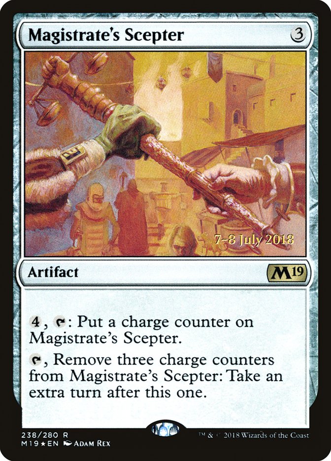 Magistrate's Scepter [Core Set 2019 Prerelease Promos] | Dragon's Lair Comics and Fantasy Houston TX