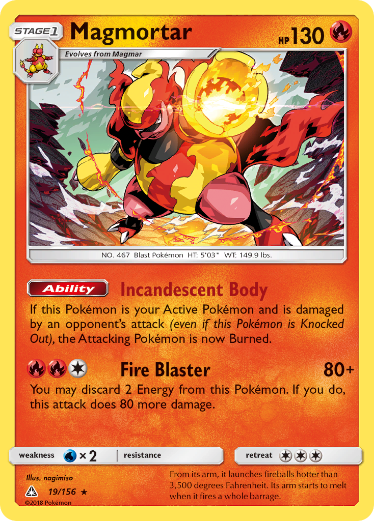 Magmortar (19/156) [Sun & Moon: Ultra Prism] | Dragon's Lair Comics and Fantasy Houston TX