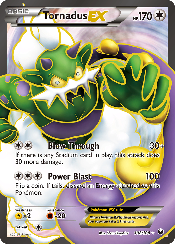Tornadus EX (108/108) [Black & White: Dark Explorers] | Dragon's Lair Comics and Fantasy Houston TX