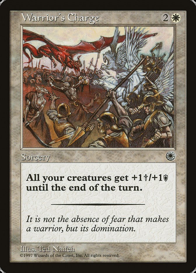 Warrior's Charge (With Flavor Text) [Portal] | Dragon's Lair Comics and Fantasy Houston TX