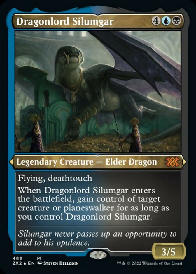 Dragonlord Silumgar (Foil Etched) [Double Masters 2022] | Dragon's Lair Comics and Fantasy Houston TX